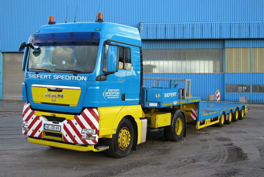 【予約】10-12月以降発売予定Siefert MAN TGX XLX Semi Lowloader 4軸 トラック /WSI 建設機械模型 工事車両 1/50 ミニチュア