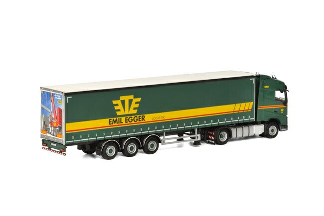 ギャラリービューアに画像をロードする, Emil Egger Volvo FH4 Globetrotter カーテンサイダートレーラー 3軸 トラック /WSI 建設機械模型 工事車両 1/50 ミニチュア
