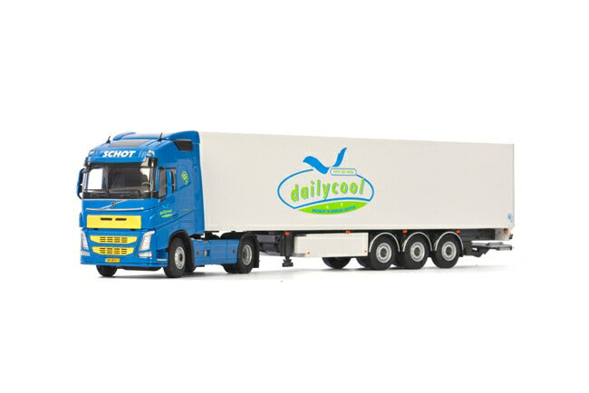 ギャラリービューアに画像をロードする, Dailycool Volvo FH4 Globetrotter リーファートレーラー Thermoking 3軸 トラック /WSI 建設機械模型 工事車両 1/50 ミニチュア
