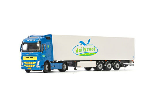 Dailycool Volvo FH4 Globetrotter リーファートレーラー Thermoking 3軸 トラック /WSI 建設機械模型 工事車両 1/50 ミニチュア