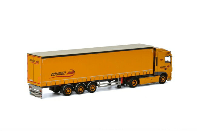 ギャラリービューアに画像をロードする, Doumen DAF XF SC カーテンサイダートレーラー 3軸 /WSI 建設機械模型 工事車両 1/50 ミニチュア

