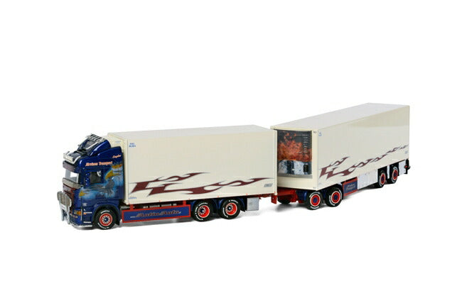 ギャラリービューアに画像をロードする, Juha Jarvinen SCANIAスカニア R Highline Roadtrain (3 + 2 + 2 axle)トラック /WSI  建設機械模型 工事車両 1/50 ミニチュア
