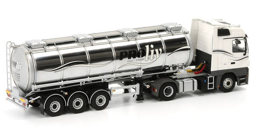 Proliv メルセデスベンツアクトロス Giga Space Tanktrailerトラック /WSI  建設機械模型 工事車両 1/50 ミニチュア
