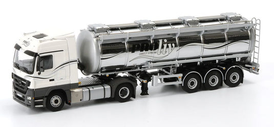 Proliv メルセデスベンツアクトロス Giga Space Tanktrailerトラック /WSI  建設機械模型 工事車両 1/50 ミニチュア