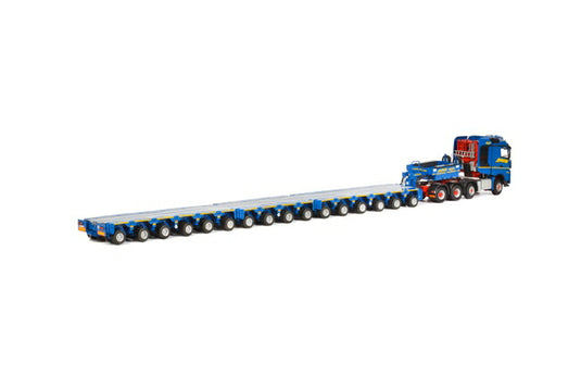 Havator メルセデスベンツアクトロス MP4 Big Space SLT 8x6 Scheuerle Intercombi 6+6+4 軸トレーラー /WSI  建設機械模型 工事車両 1/50 ミニチュア