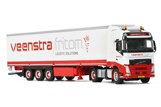 Veenstra Fritom Volvo FH4 Globetrotter カーテンサイダートレーラー3軸 トラック /WSI  建設機械模型 工事車両 1/50 ミニチュア