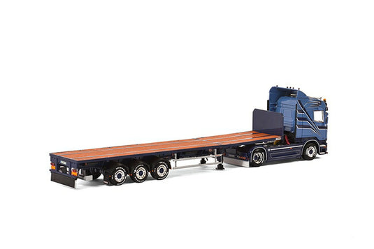 Schumacher Scania R Streamline Highline Flatbed Trailer 3軸 トレーラー /WSI  建設機械模型 工事車両 1/50 ミニチュア