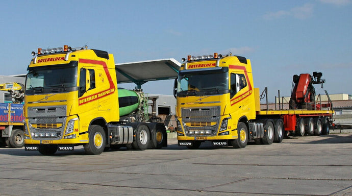 【予約】10-12月以降発売予定Boterbloem Volvo FH4 Globetrotter ブリックトレーラー4軸 トラックトラクタヘッド /WSI  建設機械模型 工事車両 1/50 ミニチュア