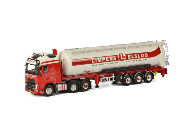 Limpens Volvo FH4 Globetrotter バルクトレーラー Kipper 3軸 トラック /WSI  建設機械模型 工事車両 1/50 ミニチュア
