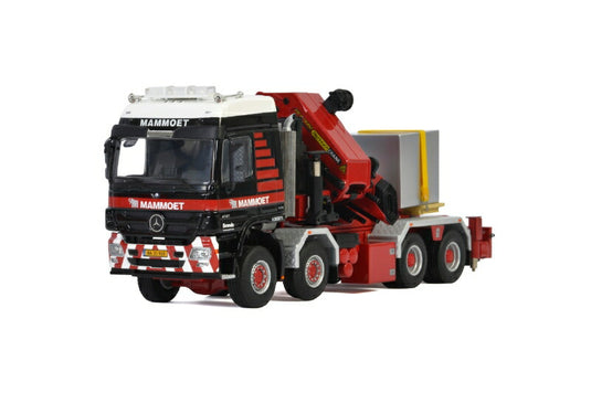 【予約】2月以降発売予定Mammoet MERCEDES-BENZ ACTROS MP3 L 8X8 + PALFINGER PK 150002 SH トラック /WSI 建設機械模型 工事車両 1/50 ミニカー