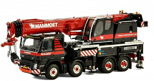 マムート特注MAMMOET LTF 1060-4.1 + VOLVO FMX EURO 6 CAB モバイルクレーン WSI 1/50 建設機械 模型ミニカー  はたらく車重機