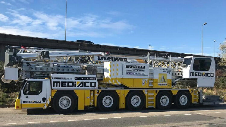 ギャラリービューアに画像をロードする, 【予約】2020年4-6月以降発売予定Mediaco LIEBHERR MK140モバイルクレーン WSI 1/50 建設機械 模型ミニカー  はたらく車重機
