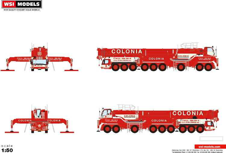 ギャラリービューアに画像をロードする, 【予約】2021年4-6月以降発売予定LIEBHERR LTM 1750モバイルクレーン  /WSI  建設機械模型 工事車両 1/50 ミニチュア
