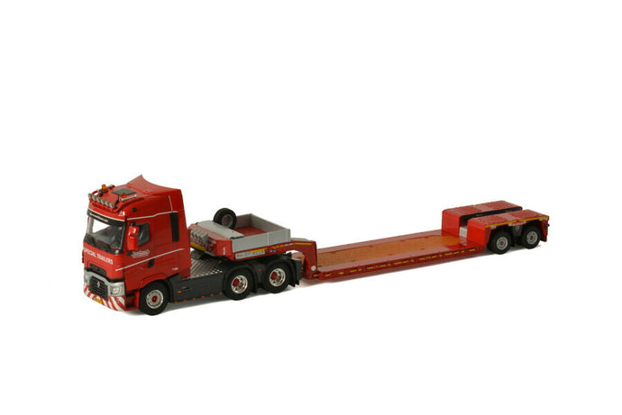 【予約】2022年発売予定NOOTEBOOM RED LINE RENAULT TRUCKS T HIGH 6X4 LOW LOADER EURO 2軸 トレーラー トラック/WSI 建設機械模型 工事車両 1/50 ミニカー