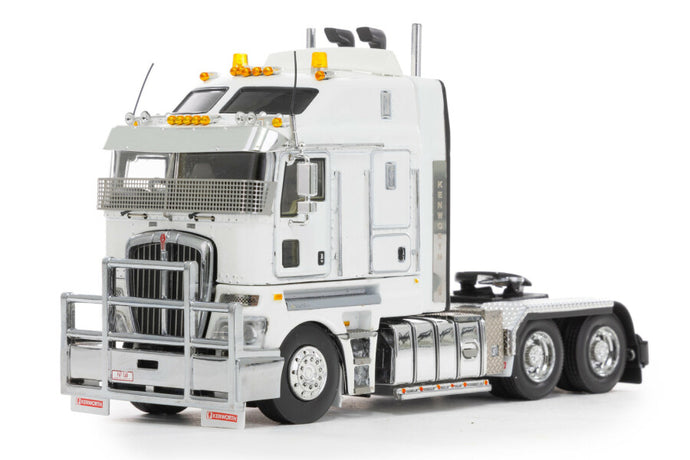 Drake; KENWORTH K200 2.8 FAT CAB WHITE/BLACK /WSI トラック トラクタ 1/50 建設機械模型 ミニチュア ミニカー